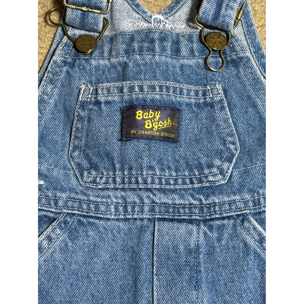 Vintage Baby Bgosh OshKosh Denim Overalls Medium Wash 12 Months 862-0219